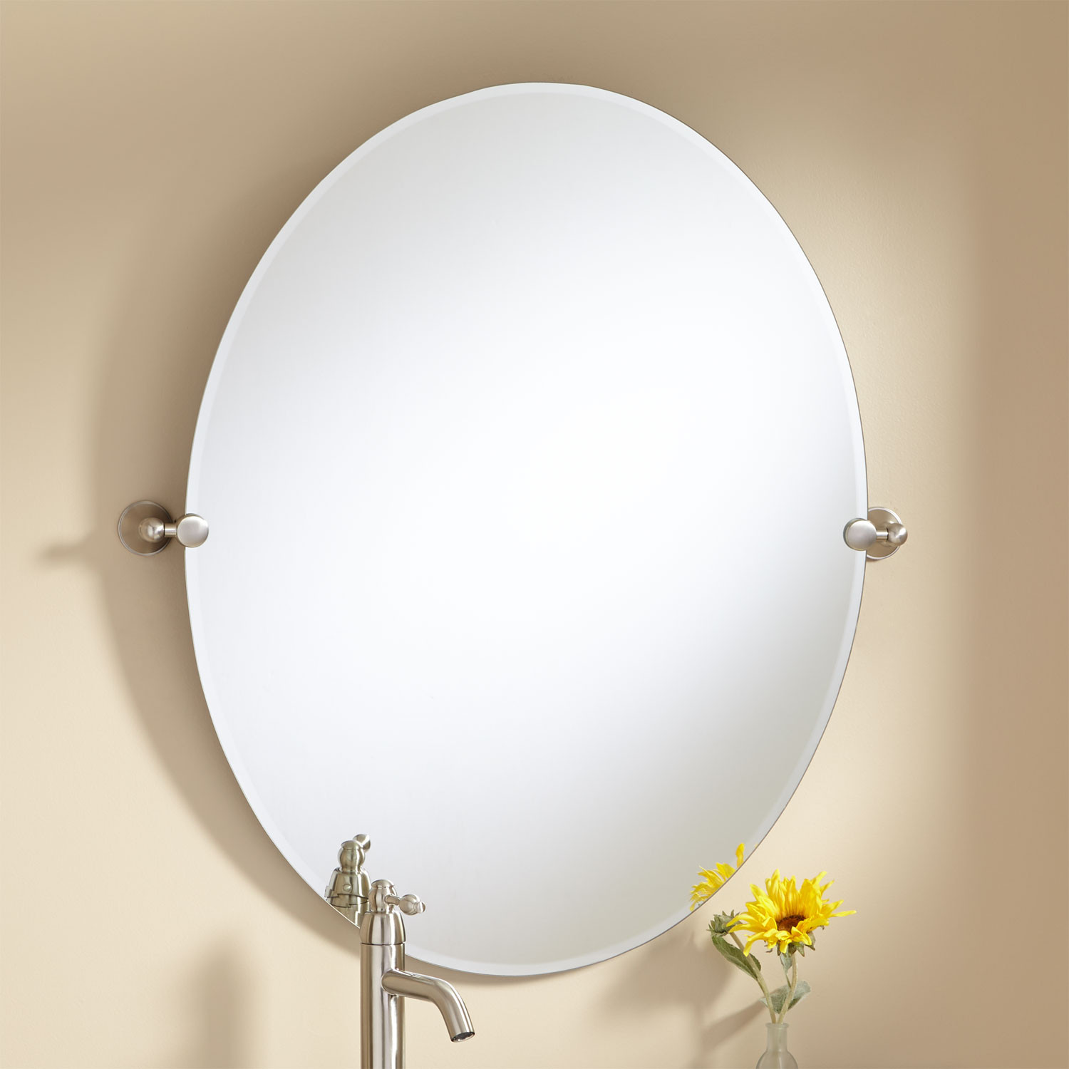 Oval Bathroom Mirror
 Oval Vanity Mirror Espresso Bathroom