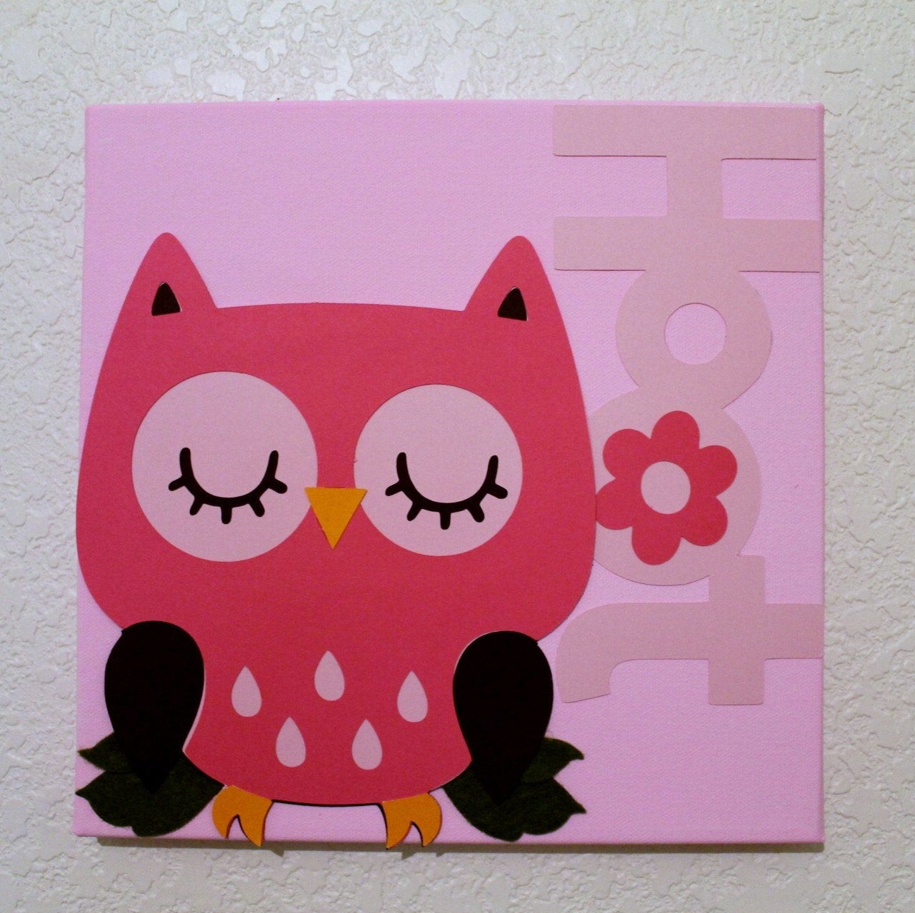 Owl Baby Decor
 Wall Decor Pink Owl Baby Nursery Kids Children Room Decor