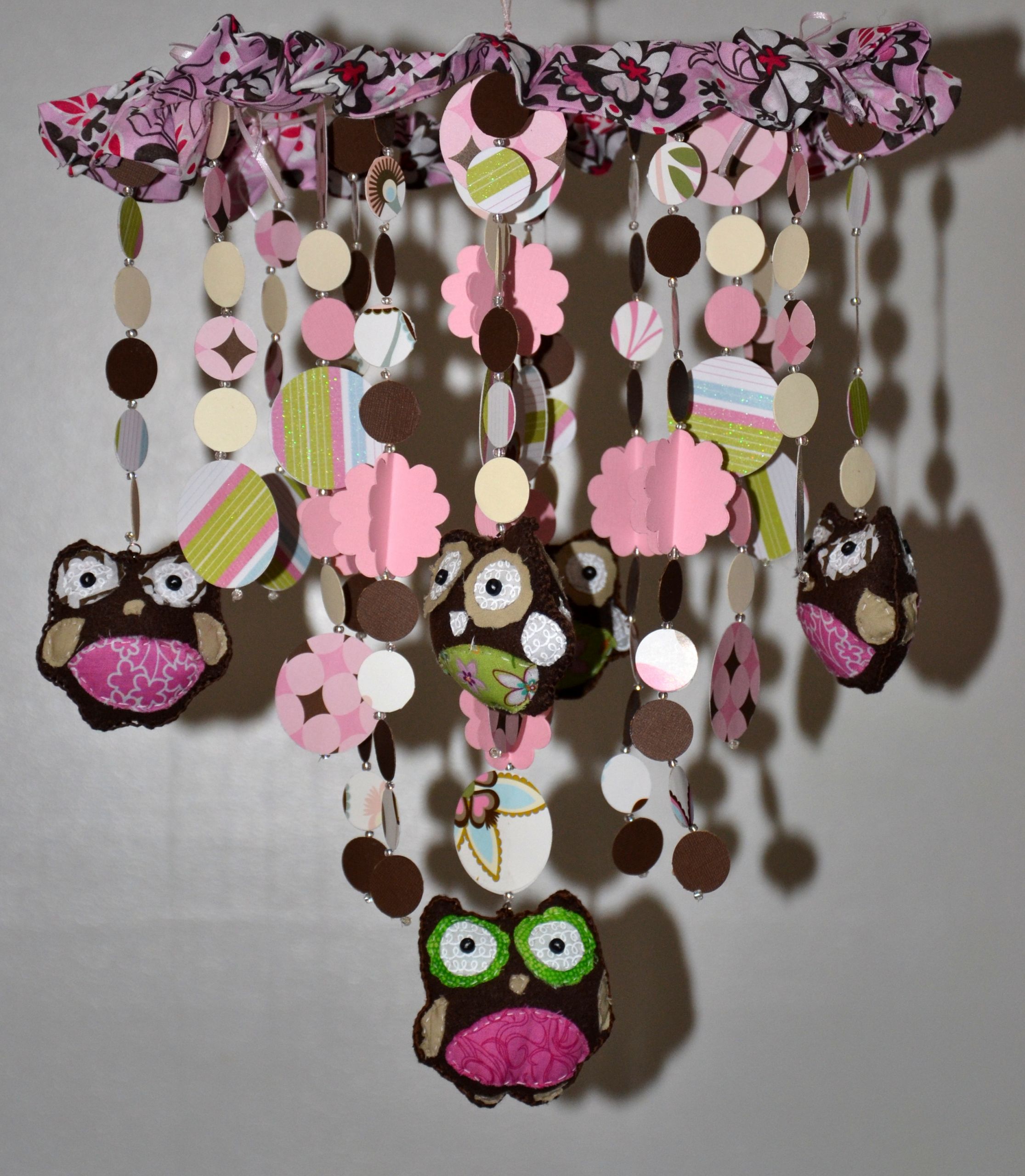 Owl Baby Decor
 Too Hoot For Owls Crib Mobile pink brown Nursery Decor
