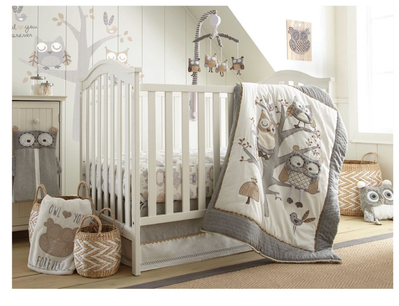 Owl Baby Decor
 The Night Owl Nursery Collection features a detailed
