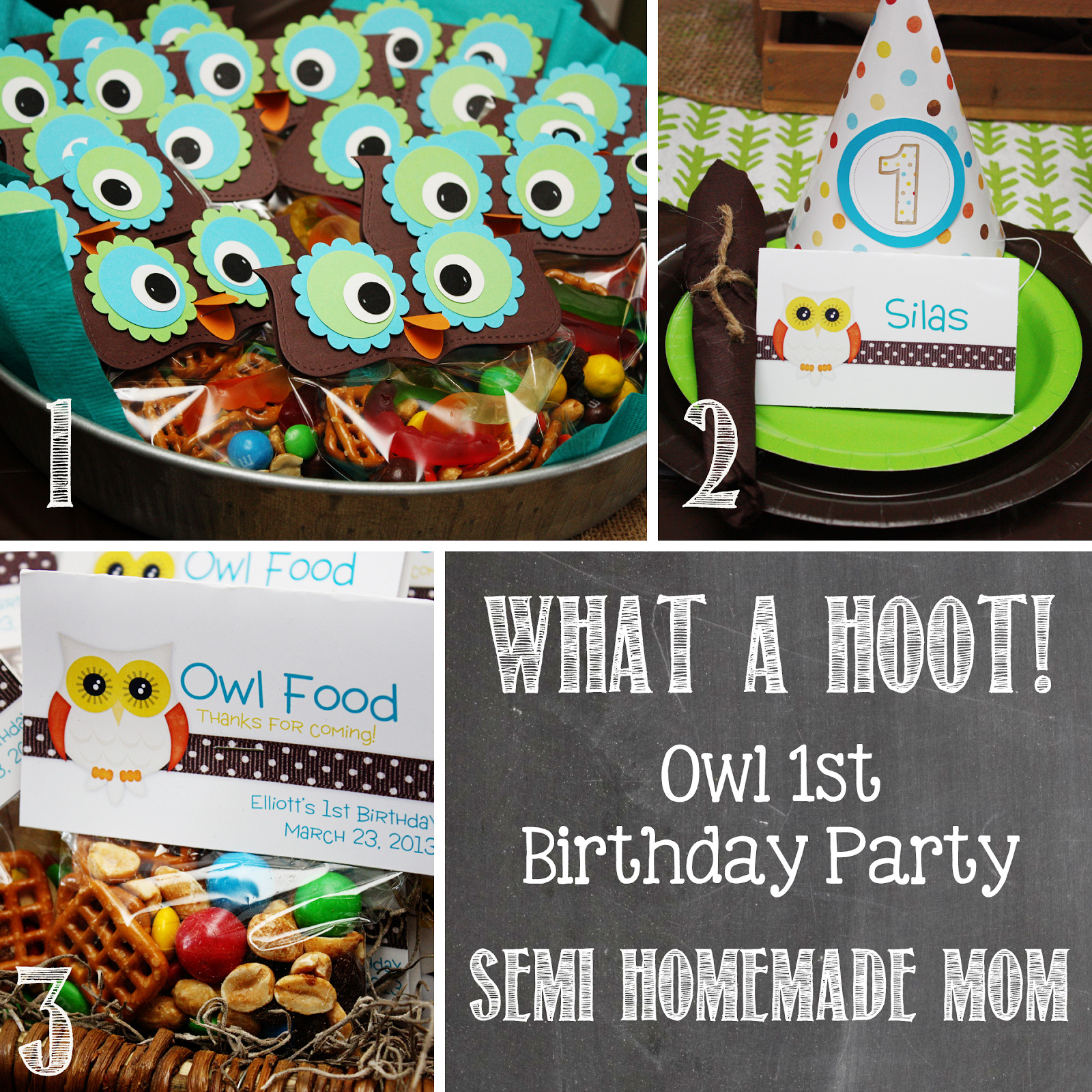 Owl Birthday Decorations
 Owl 1st Birthday Party Mostly Homemade Mom