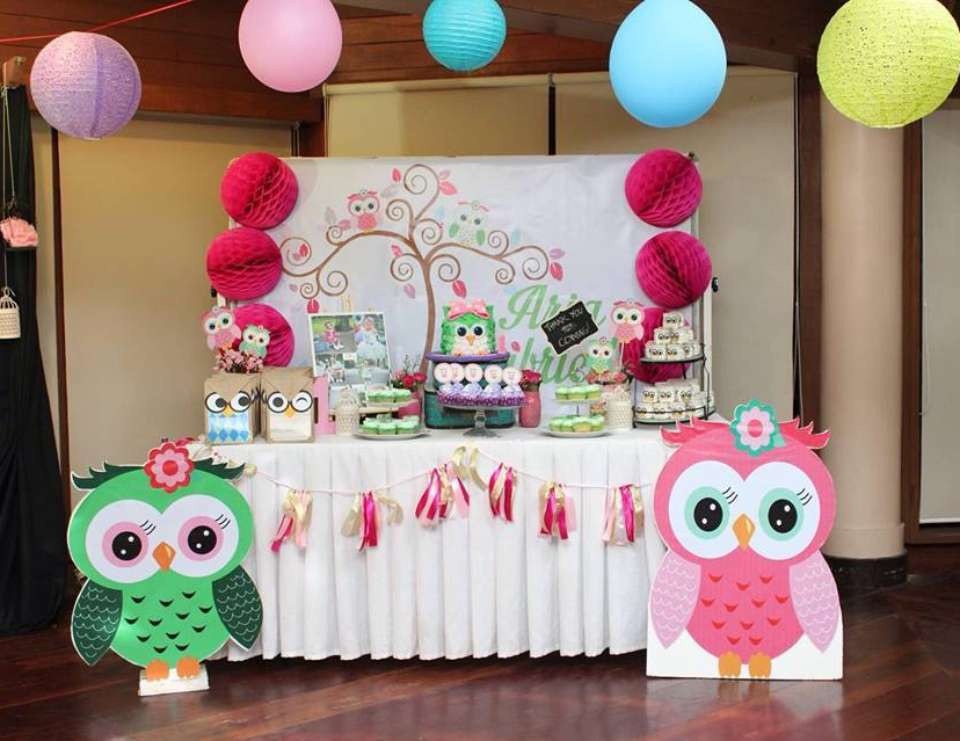 Owl Birthday Party Decorations
 Owl Birthday "Aria Gabrielle s Owl Party"