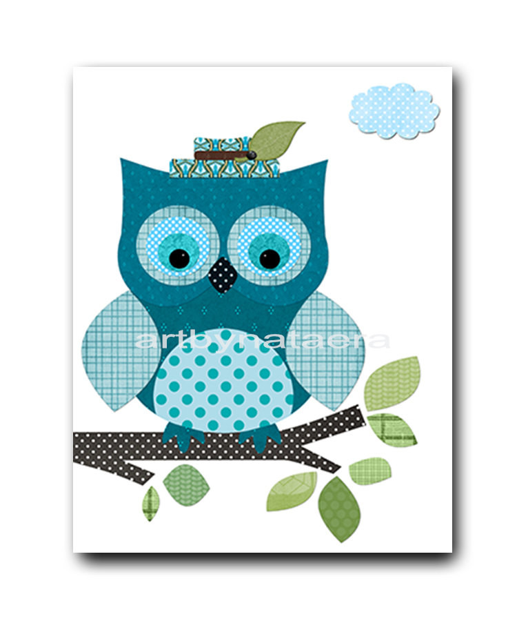 Owl Decor For Baby Nursery
 Owl Decor Owl Nursery Baby Boy Nursery art print Childrens