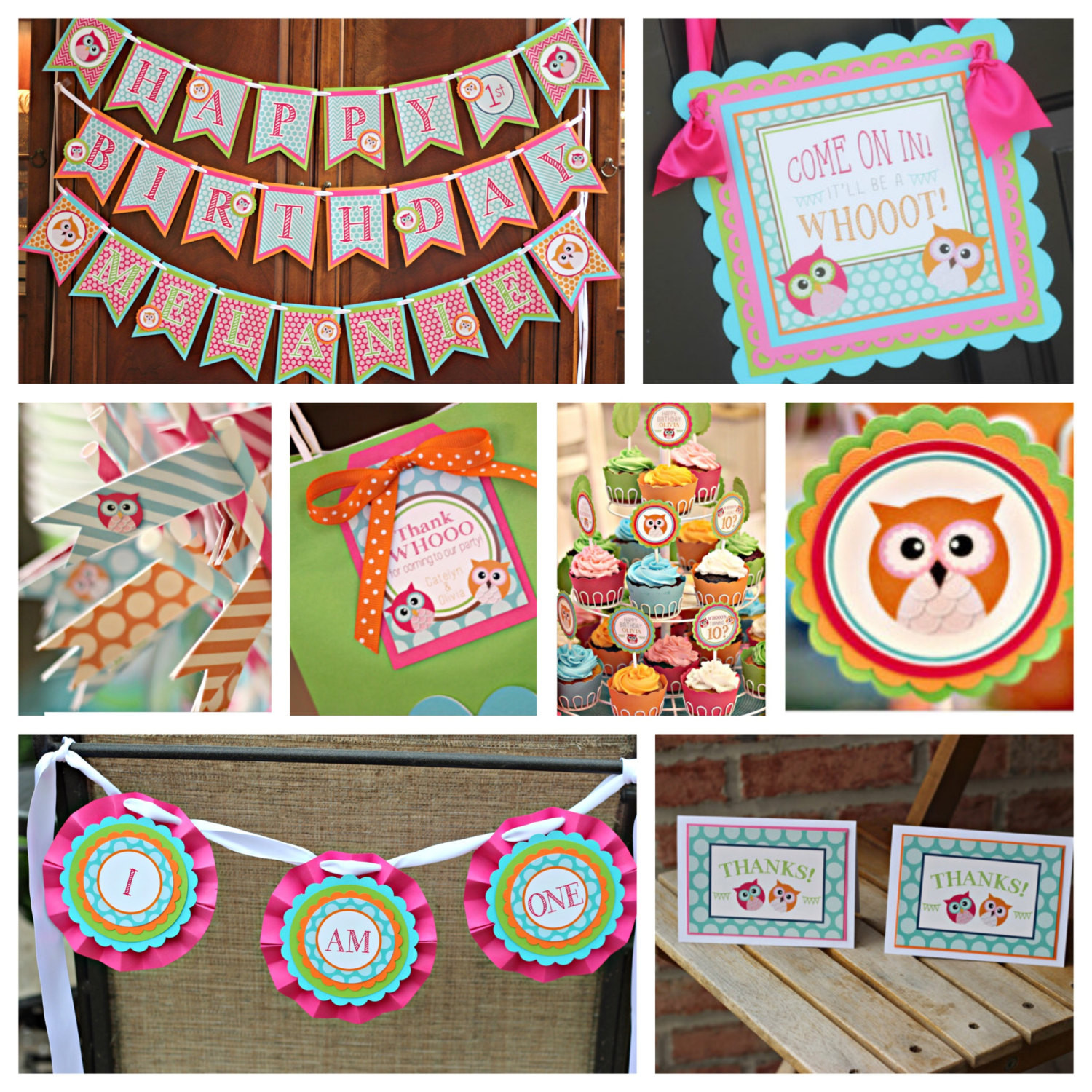 Owl First Birthday Decorations
 Owl First Birthday Party Decorations Boutique 7 piece party