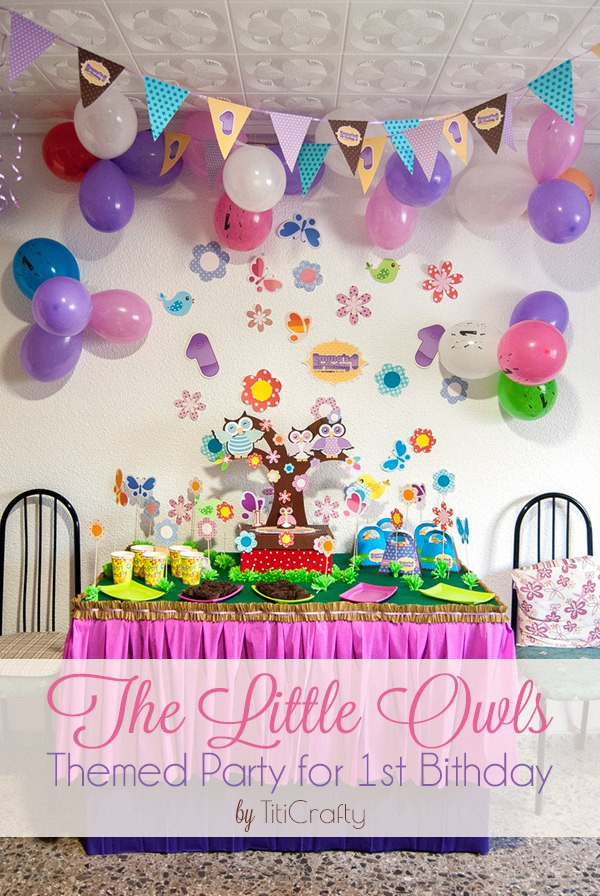 Owl First Birthday Decorations
 The Little Owls Themed Party for 1st Birthday