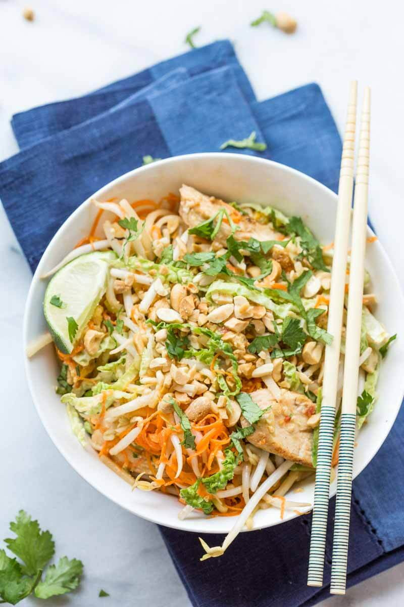 Pad Thai Zoodles
 Low Carb Chicken Pad Thai Zoodles