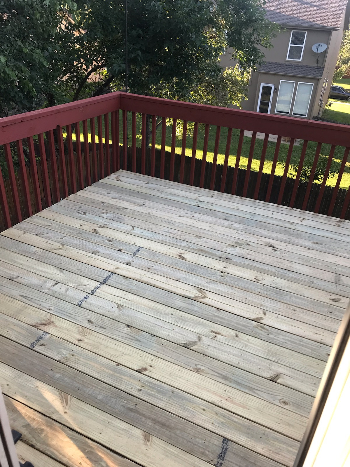Paint Between Deck Boards
 How to Blend New and Old Deck Boards