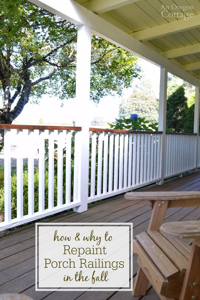 Paint Deck Railing White
 How And Why To Repaint Porch Railings In The Fall