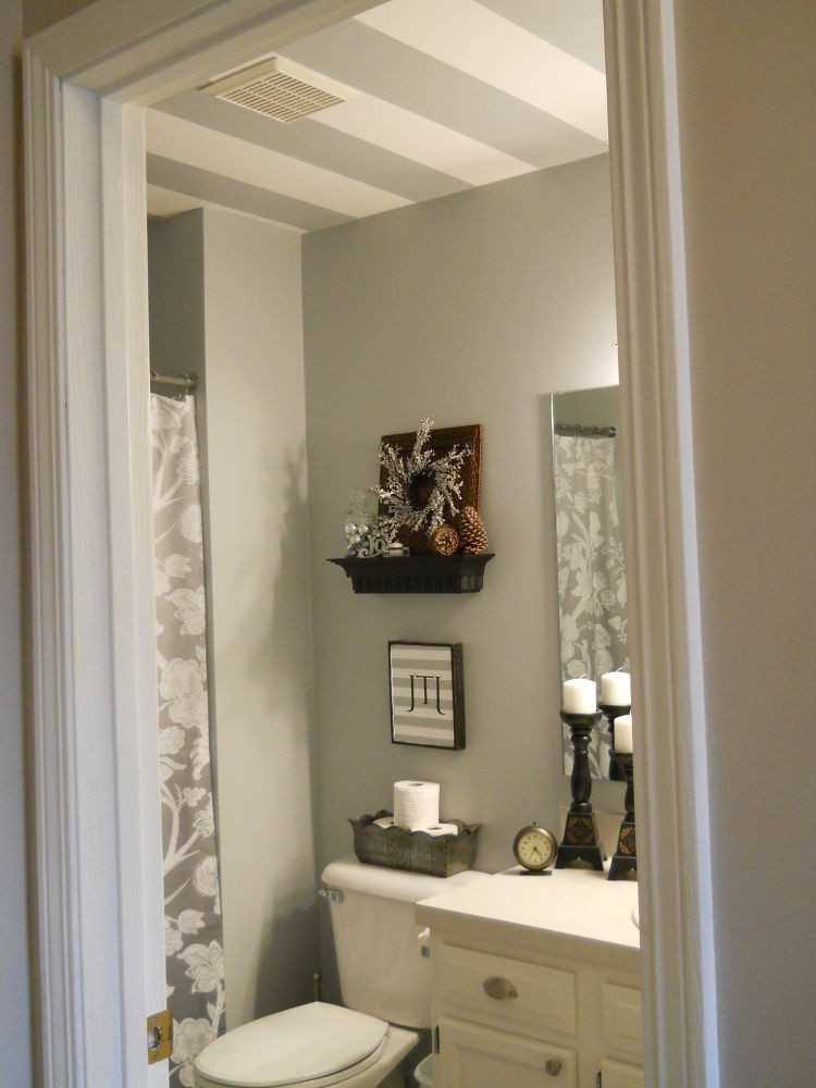 Paint Ideas For Bathroom
 Striped bathroom ceiling