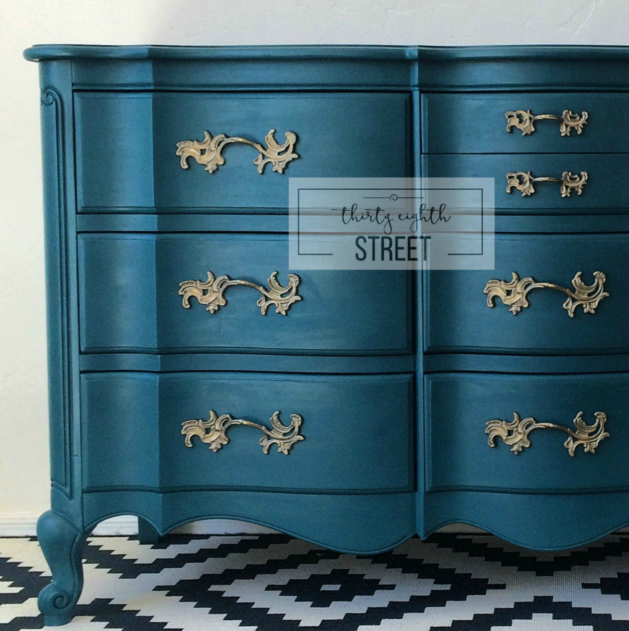 Painted Bedroom Furniture Ideas
 Painted Dresser in Peacock Blue Thirty Eighth Street