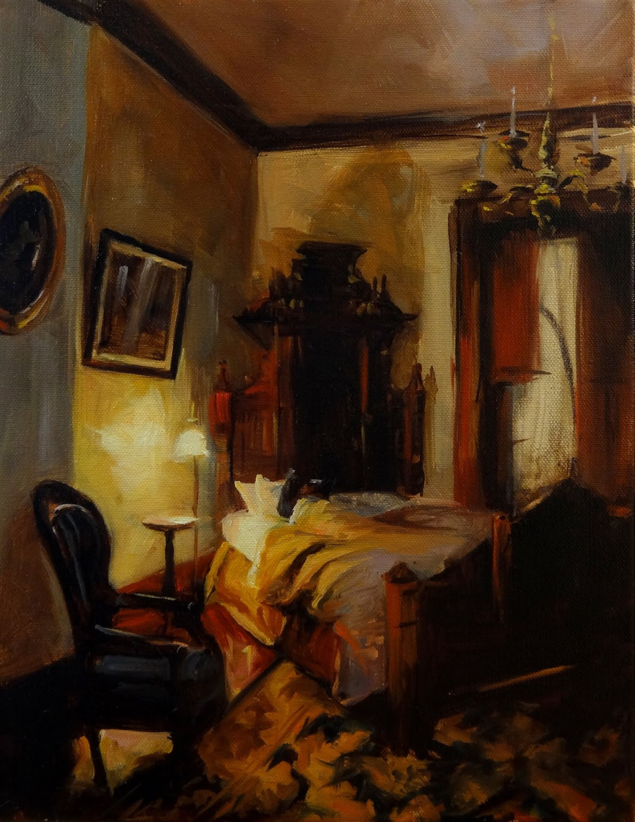 Painting In Napoleon'S Bedroom
 Jonelle Summerfield Oil Paintings February 2013