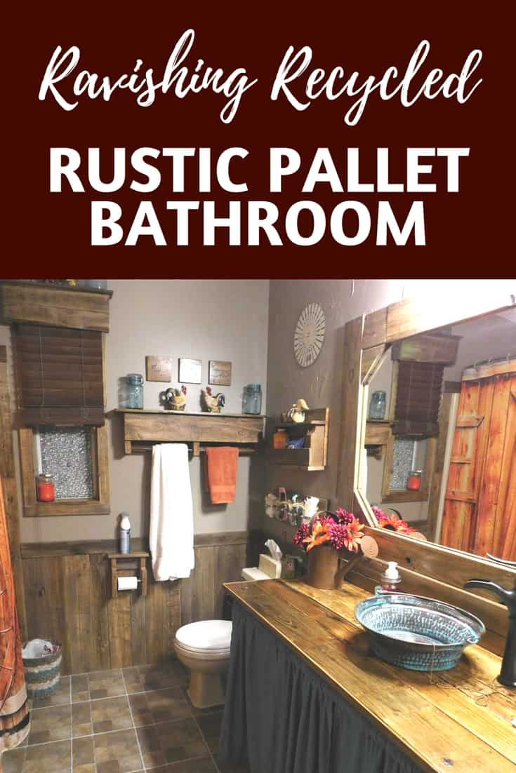 Pallet Bathroom Vanity
 Stupendous Rustic Pallet Bathroom Transformation • 1001