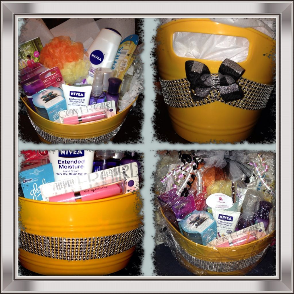 Pamper Yourself Gift Basket Ideas
 "Pamper Yourself" basket I made for a pageant donation on