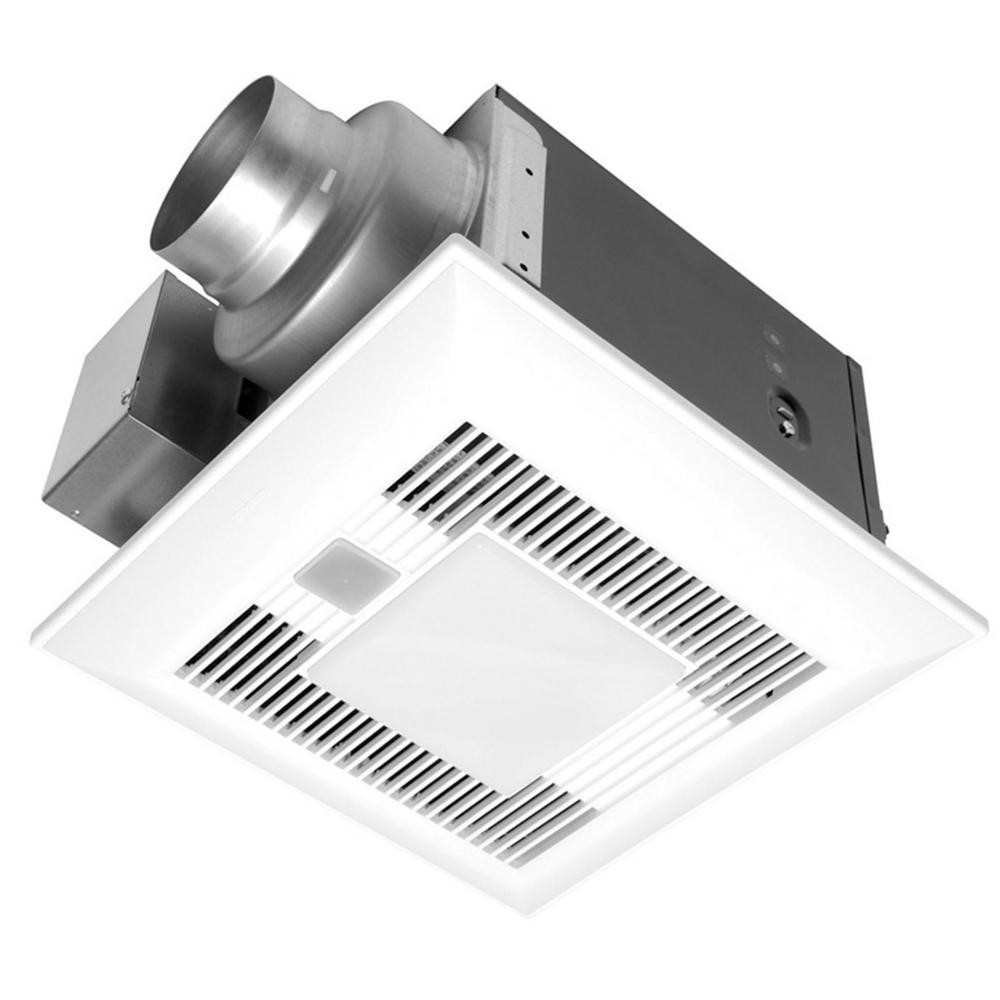 Panasonic Bathroom Fan With Light
 Panasonic Deluxe 80 CFM Humidity and Motion Sensor Ceiling