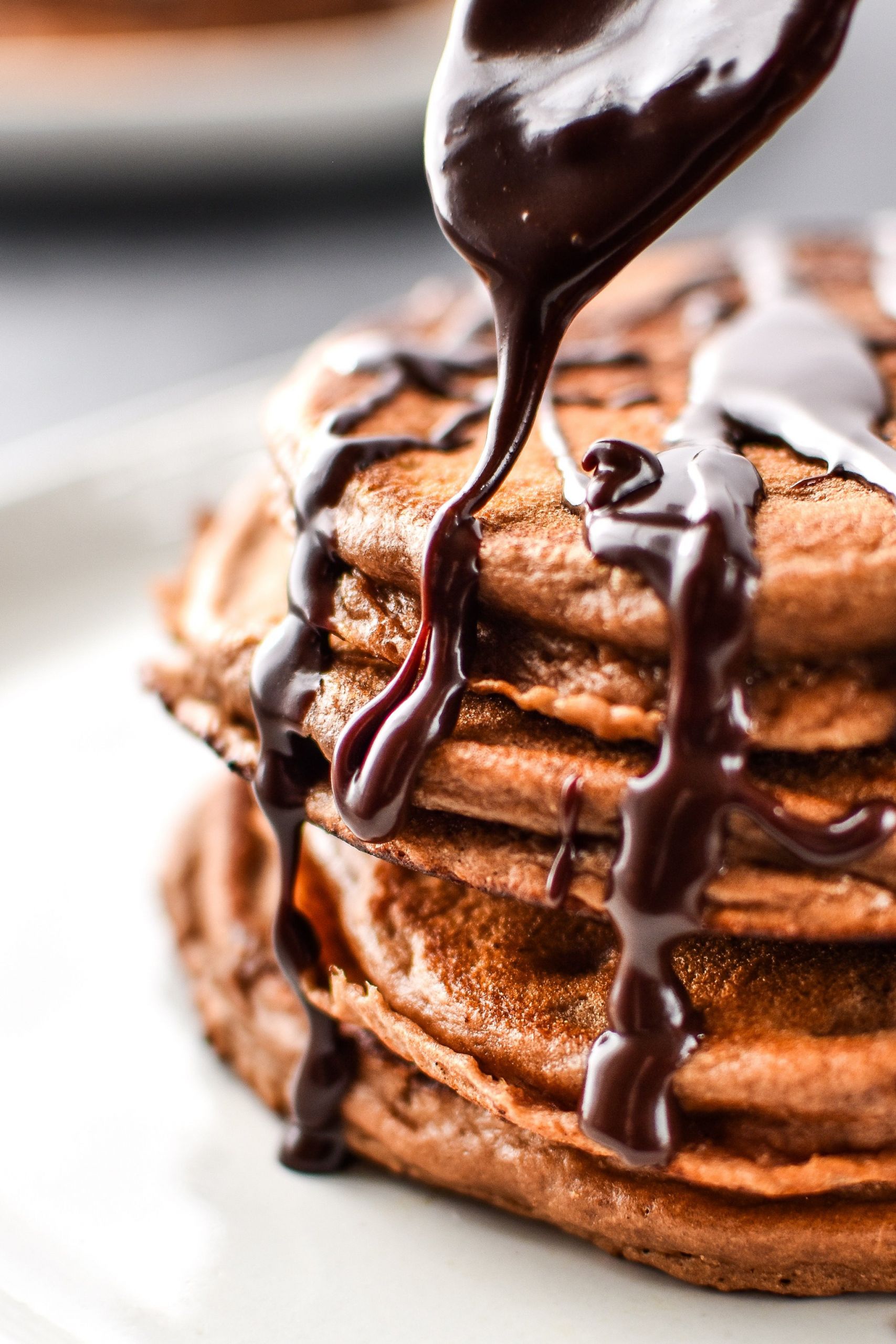 Pancakes With Chocolate Syrup
 chocolate pancakes made with chocolate syrup