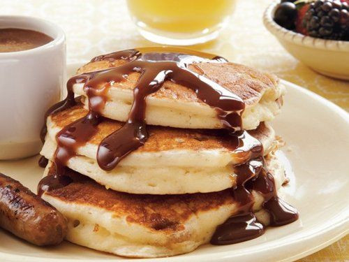 Pancakes With Chocolate Syrup
 Pancakes With Chocolate Syrup s and