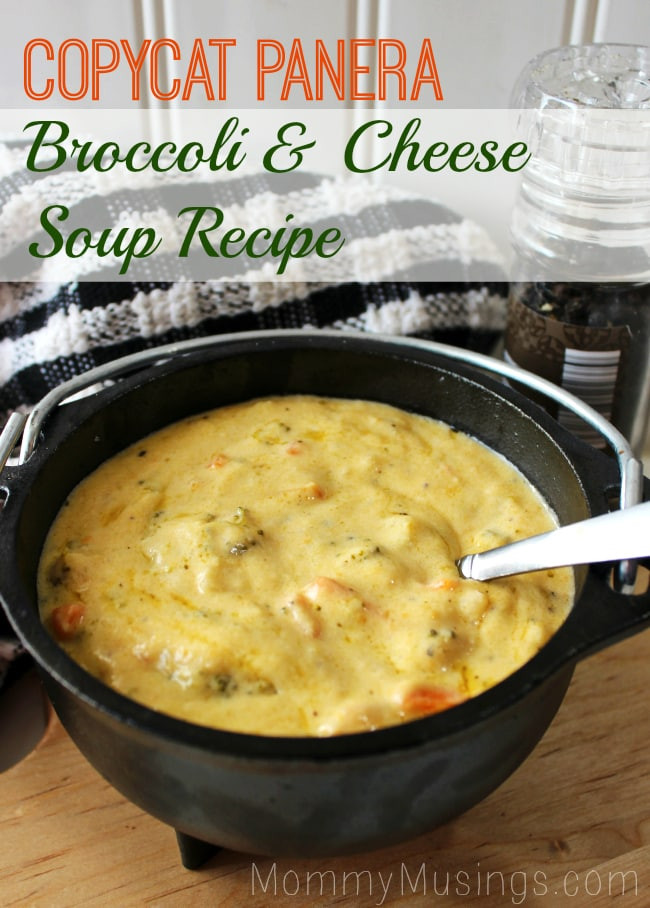 Panera Cheddar Broccoli Soup Recipe
 Panera Copycat Broccoli Cheddar Soup Recipe