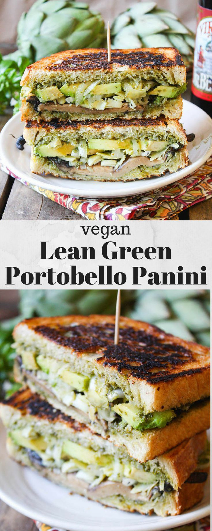 Panini Recipe Vegetarian
 Vegan Lean Green Portobello Panini