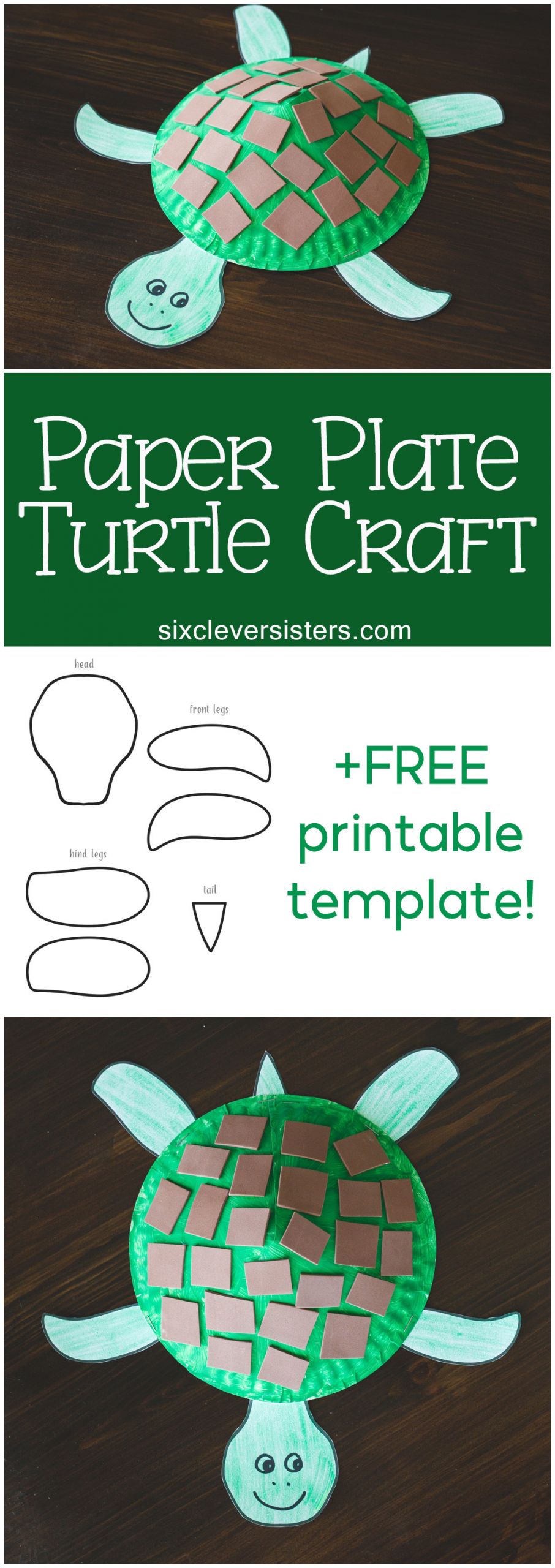 Paper Craft For Kids
 Paper Plate Turtle Craft for Kids Free Printable