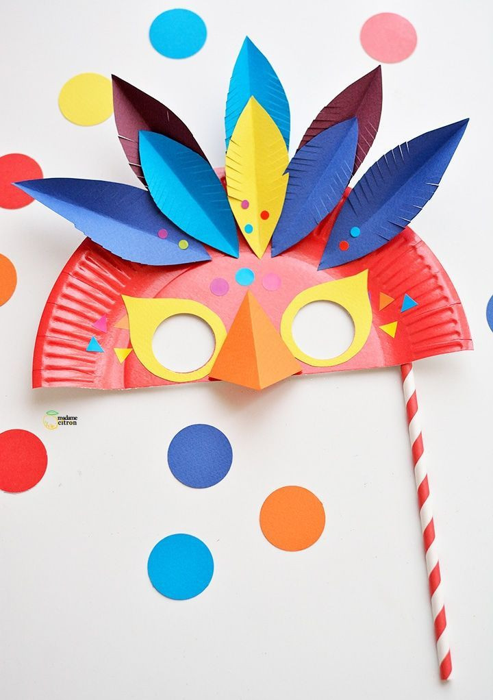Paper Makes For Kids
 paper plate carnival mask diy for kids kidscrafts