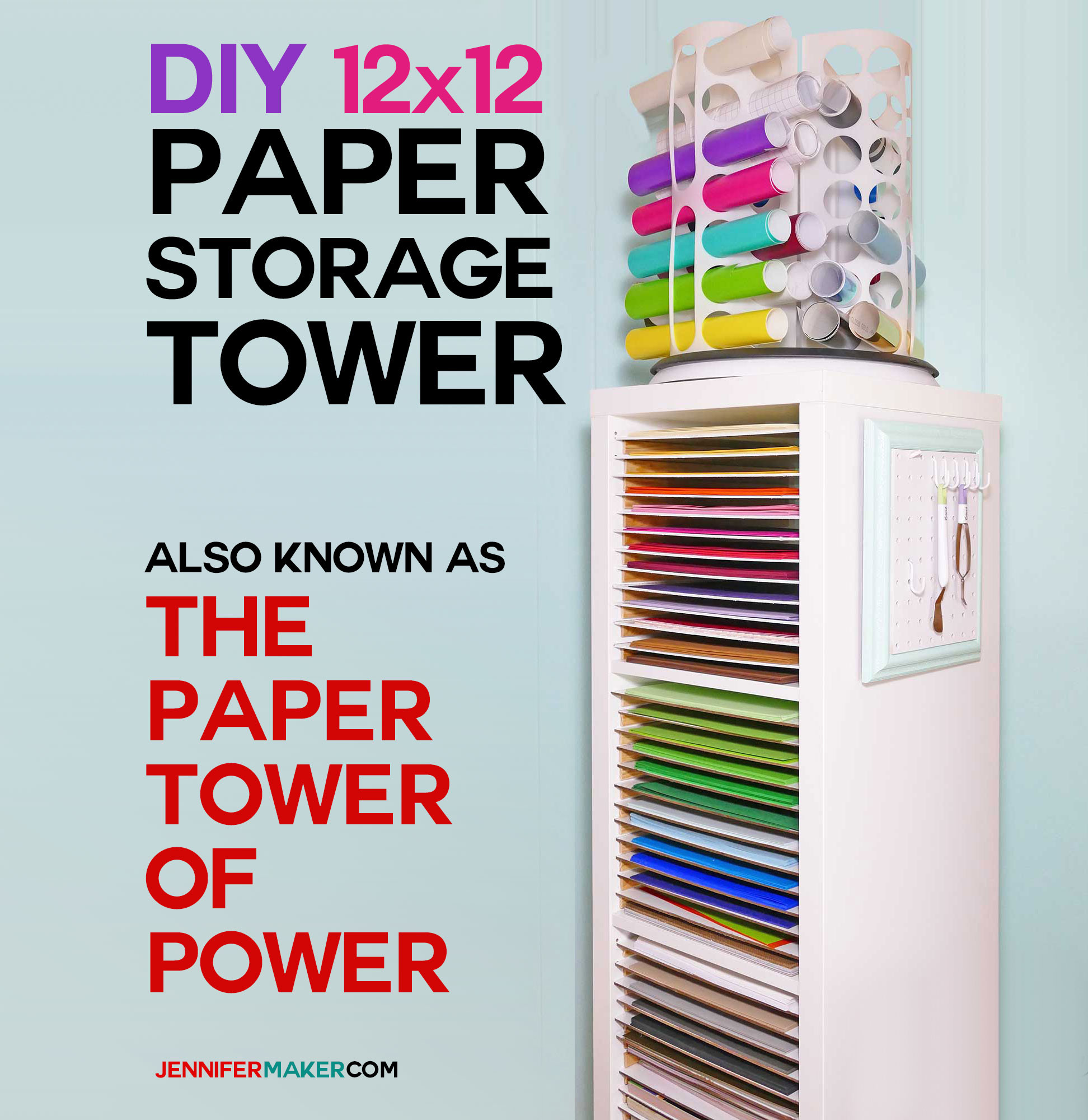Paper Organizer DIY
 12x12 Paper Storage DIY Vertical Organizer for Scrapbook