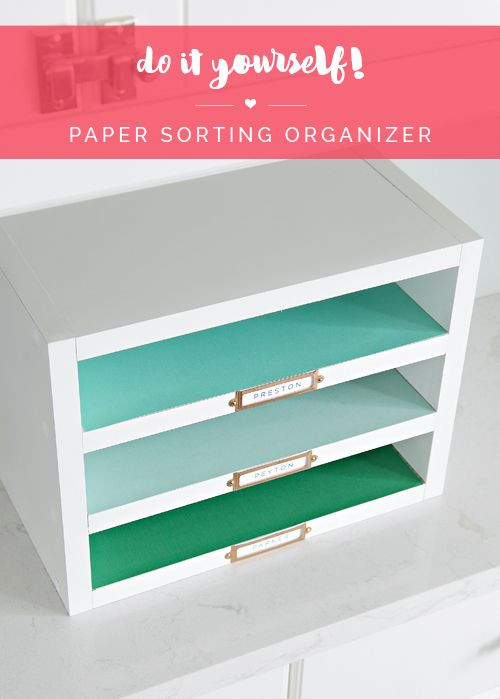 Paper Organizer DIY
 20 Do it Yourself Paper Sorting Organizer