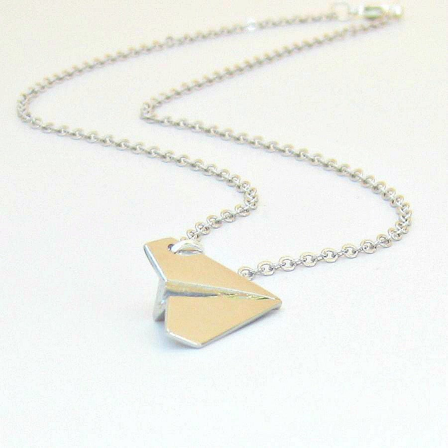 Paper Plane Necklace
 Paper Airplane Necklace e Direction inspired necklace