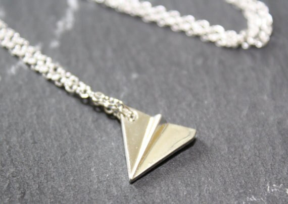 Paper Plane Necklace
 1PCS Small Flying Airplane Chain Necklace Aircraft Paper