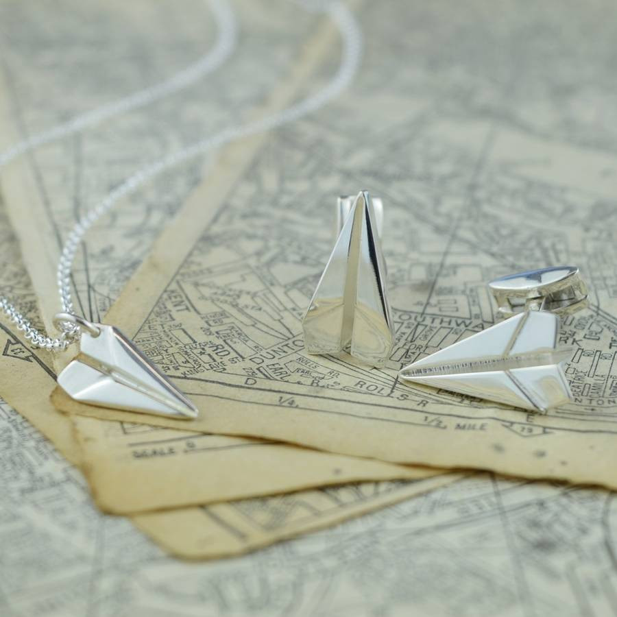 Paper Plane Necklace
 silver paper plane necklace by lily charmed