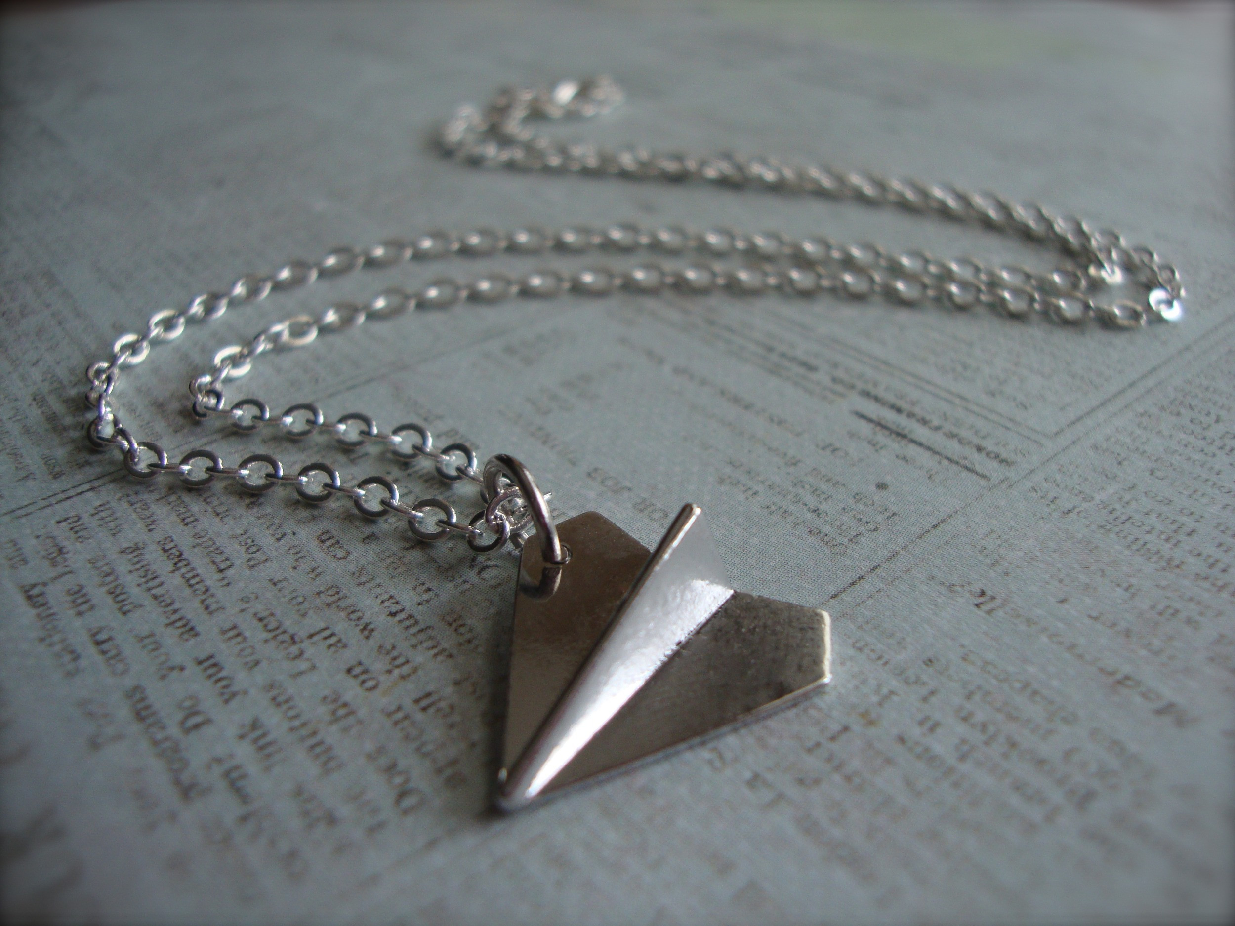 Paper Plane Necklace
 Paper Airplane Harry Styles Inspired Uni Paper