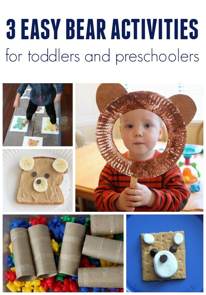 Parent Child Activity For Preschoolers
 Three Easy Bear Themed Activities for Toddlers and