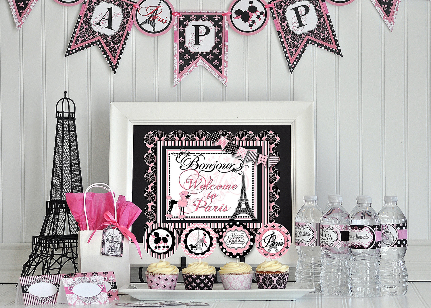 Paris Birthday Party Decorations
 Paris Party Package Paris Decorations Paris DIY Party