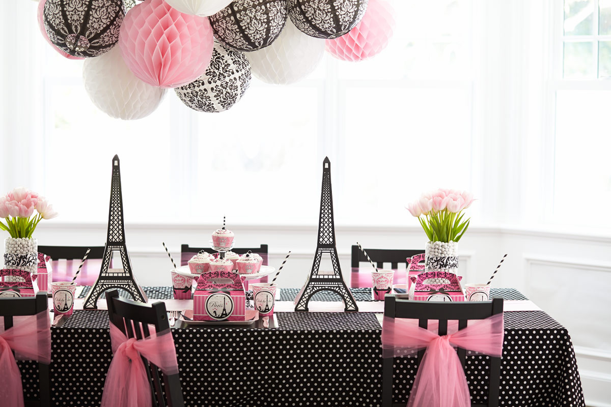 Paris Birthday Party Decorations
 A Paris Damask Birthday Party Evite