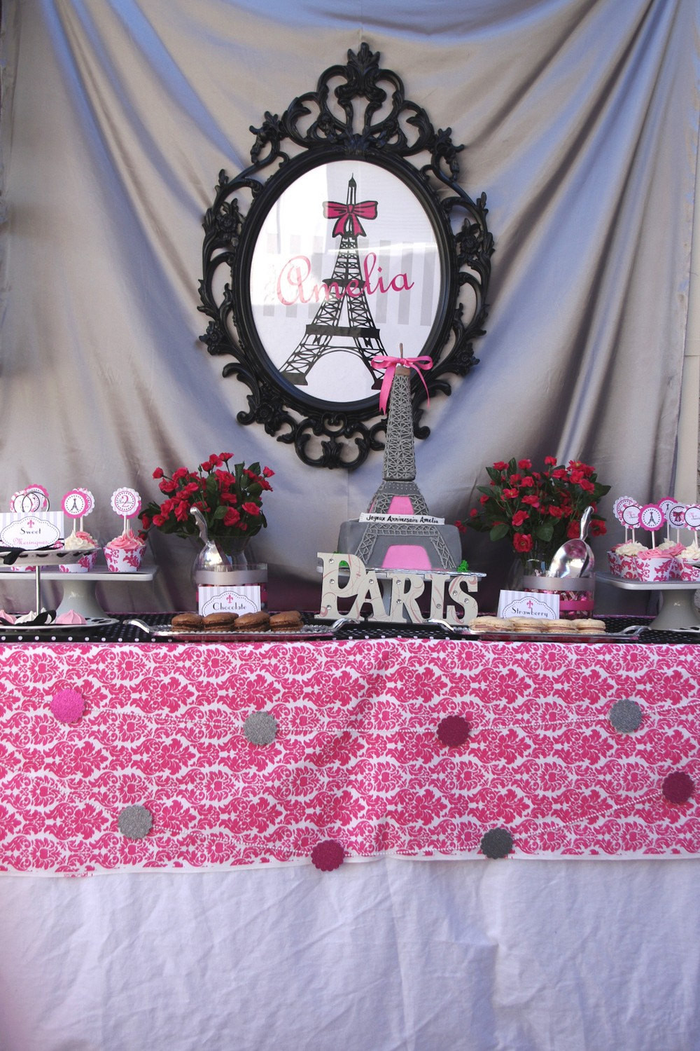 Paris Birthday Party Decorations
 Paris Birthday Decorations PRINTABLE Party by