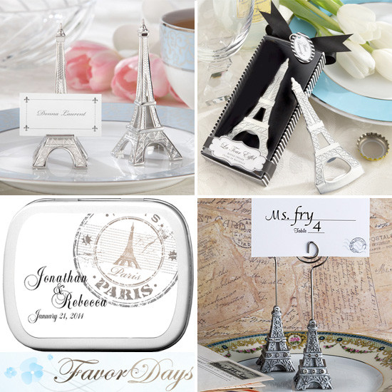 Paris Themed Wedding Favors
 Plan a Wedding Around Love with Paris & Eiffel Tower