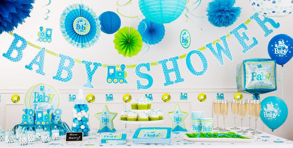 Party City Baby Shower Banner
 Wel e Baby Boy Baby Shower Decorations