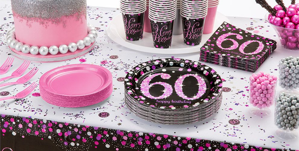 Party City Birthday Themes
 Pink Sparkling Celebration 60th Birthday Party Supplies