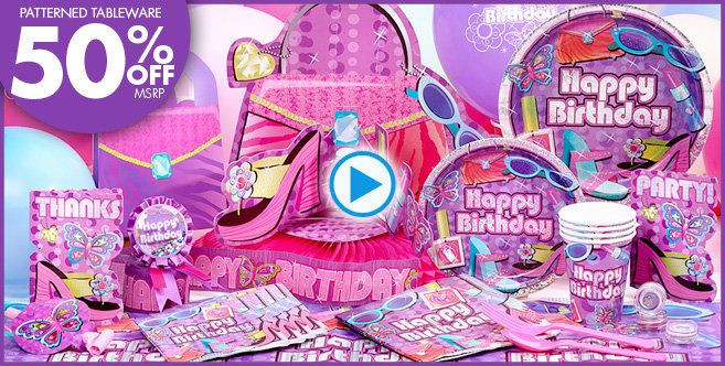 Party City Birthday Themes
 Glitzy Girl Party Supplies Glitzy Girl Birthday Party