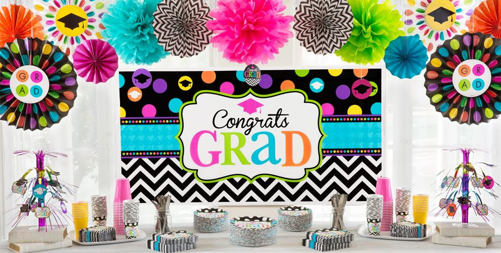 Party City Graduation Ideas
 Chevron & Dots Graduation Decorations Graduation Party