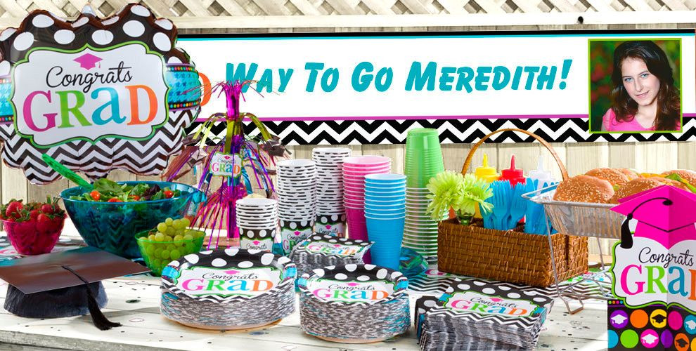 Party City Graduation Ideas
 Chevron & Dots Graduation Party Supplies