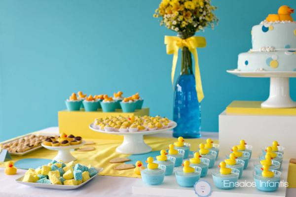 Party City Rubber Duck Baby Shower
 Kara s Party Ideas Yellow and Blue Rubber Duckie 1st