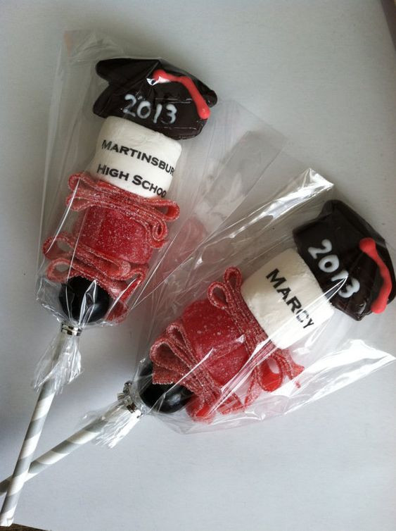 Party Favor Ideas For High School Graduation
 Personalized Candy Cabob college high school party favor