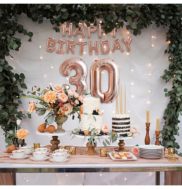 Party Ideas For 30Th Birthday
 Happy 30th Birthday Decorations Rose Gold Balloons