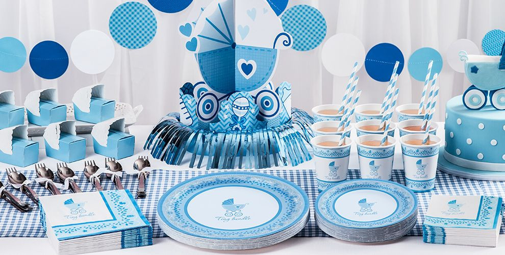 Party Store Baby Shower
 Blue Stroller Baby Shower Party Supplies