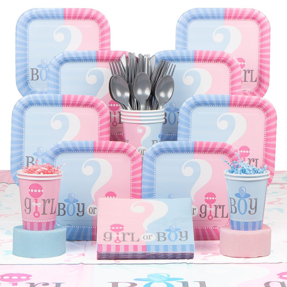 Party Store Baby Shower
 Gender Reveal Deluxe Kit Serves 20 Baby Shower Party