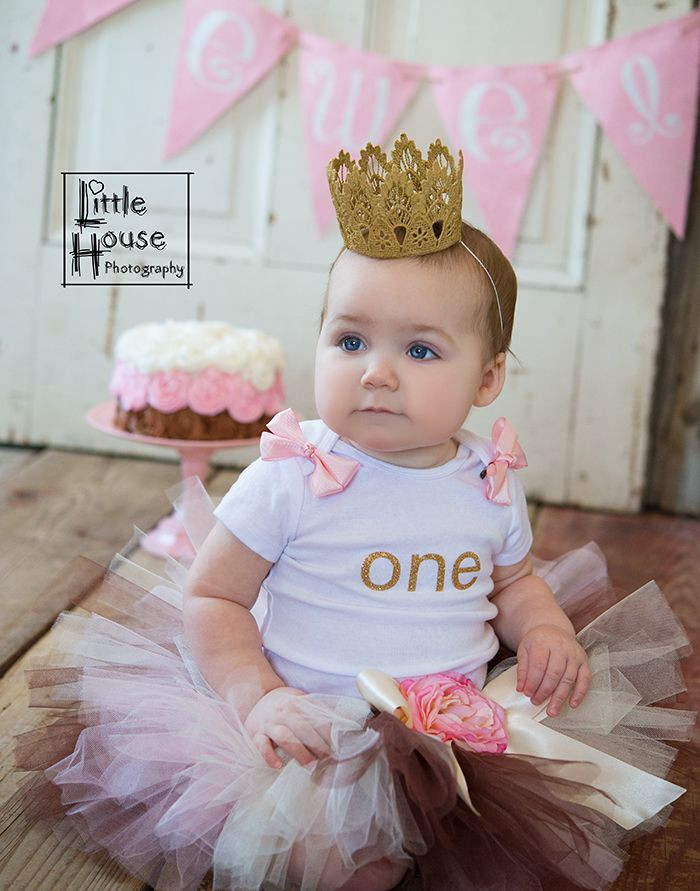 Party Theme For 1 Year Old Baby Girl
 1 year old birthday photo party banner crown baby