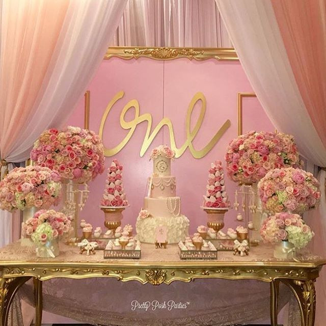 Party Theme For 1 Year Old Baby Girl
 Gorgeous "one" year old birthday party By kidsevent