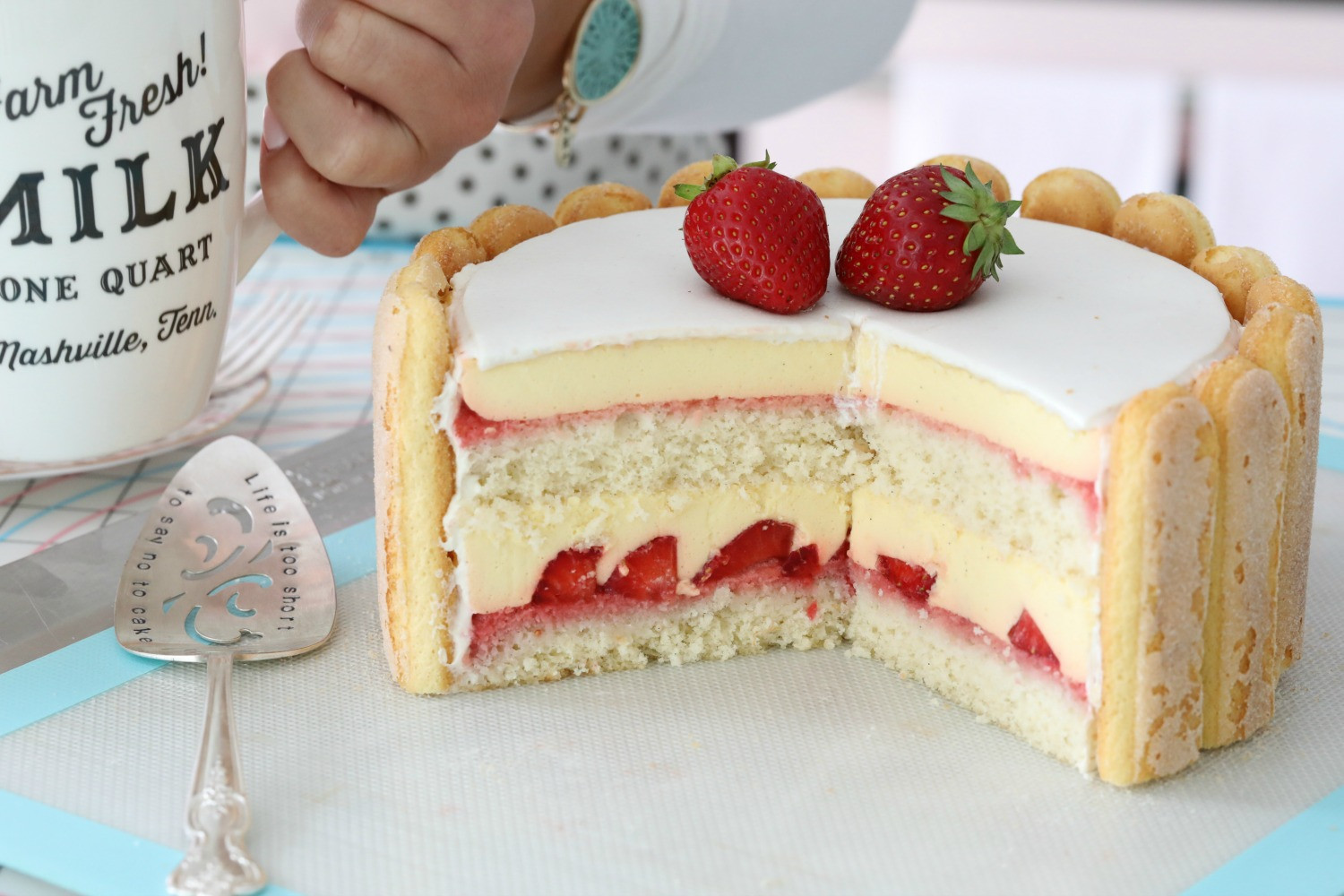 Passion Fruit Mousse Cake
 Passionfruit Mousse Cake With Strawberries Passion For