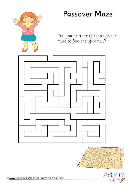 Passover Activities For Preschoolers
 Passover Maze 1 With images