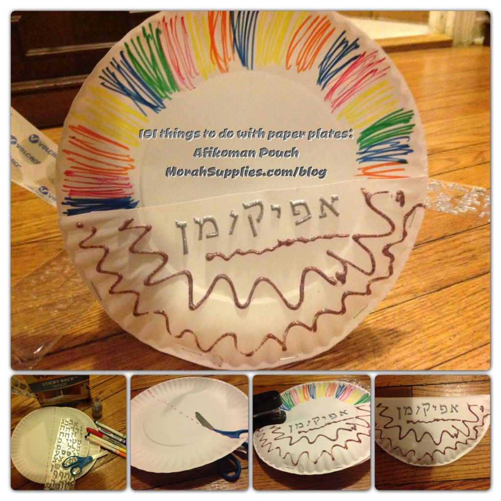 Passover Activities For Preschoolers
 This easy Afikomen pouch is created from paper plates